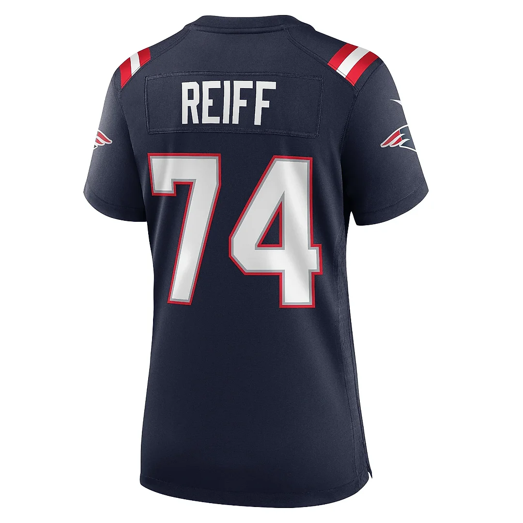 Zennovawear Women's New England Patriots Riley Reiff Navy Game Jersey