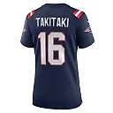 Zennovawear Women's New England Patriots Sione Takitaki Navy Game Jersey