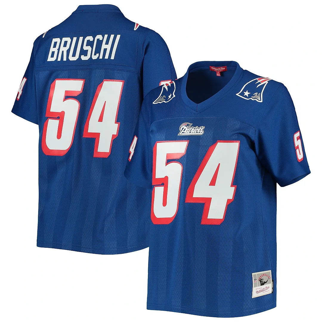 Zennovawear Women's New England Patriots Tedy Bruschi Mitchell & Ness Royal Legacy Player Jersey
