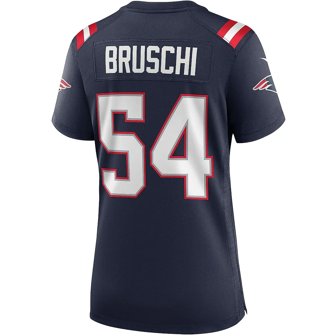 Zennovawear Women's New England Patriots Tedy Bruschi Navy Game Retired Player Jersey
