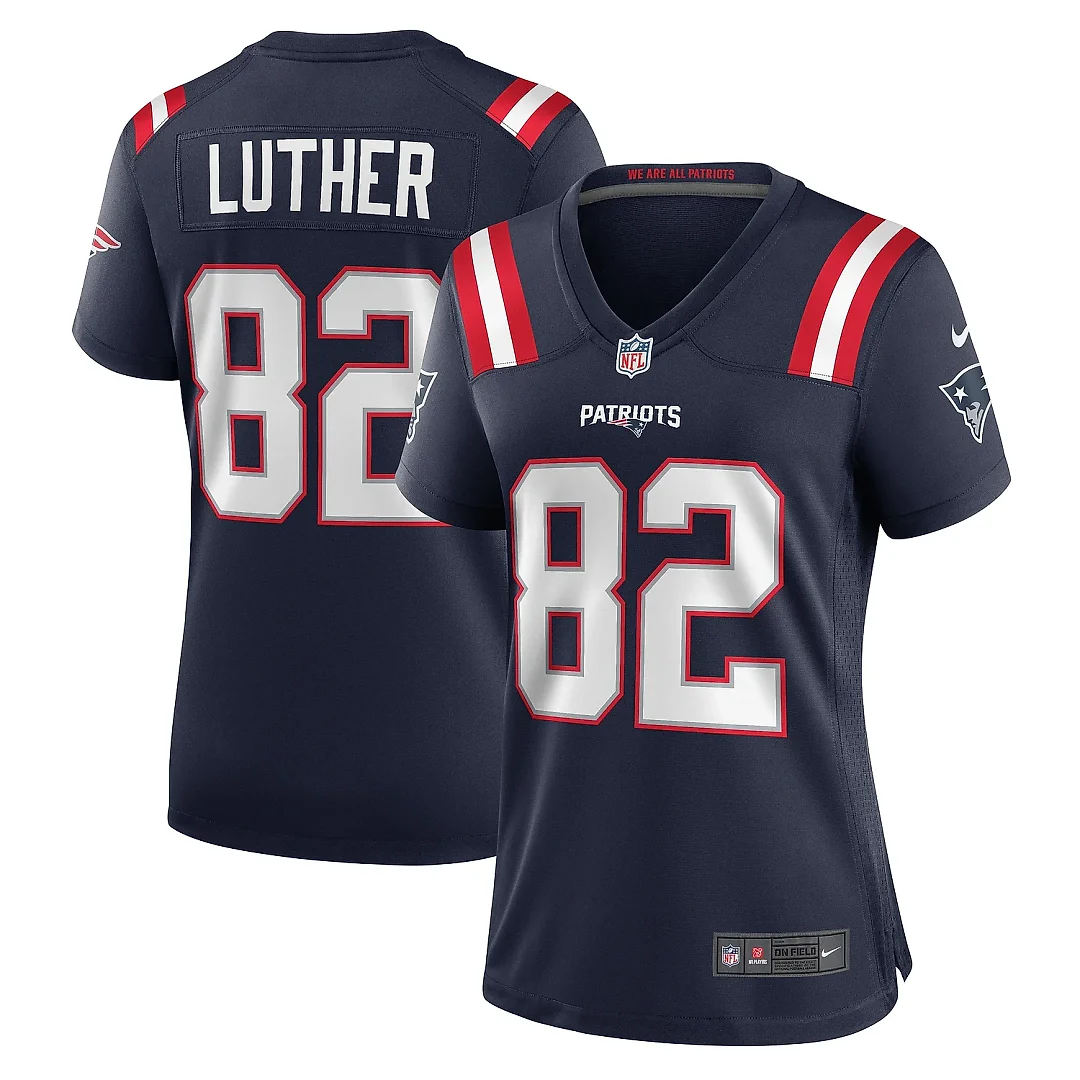 Zennovawear Women's New England Patriots T.J. Luther Navy Team Game Jersey