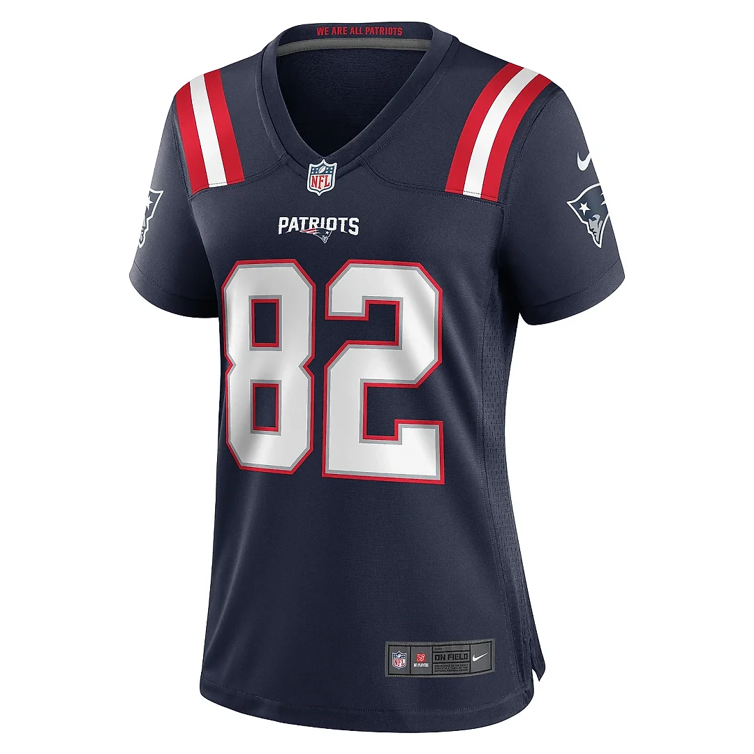 Zennovawear Women's New England Patriots T.J. Luther Navy Team Game Jersey