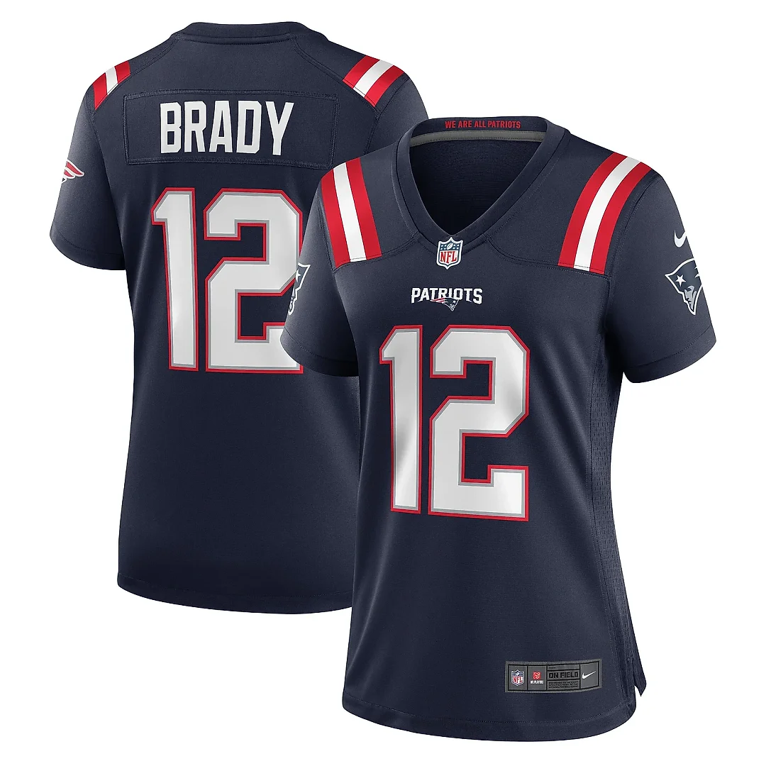 Zennovawear Women's New England Patriots Tom Brady Navy Retired Game Jersey