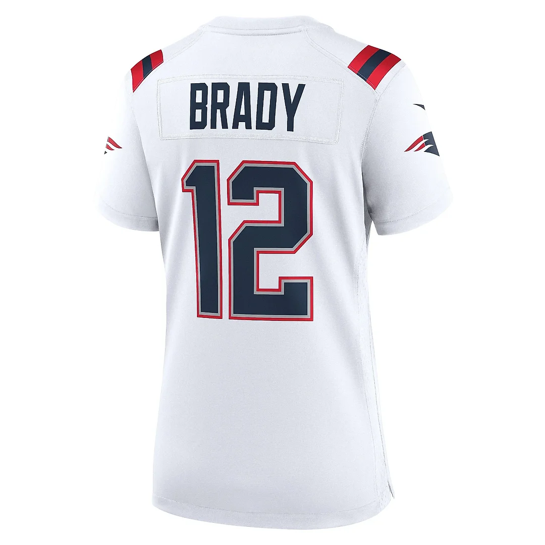 Zennovawear Women's New England Patriots Tom Brady White Retired Game Jersey
