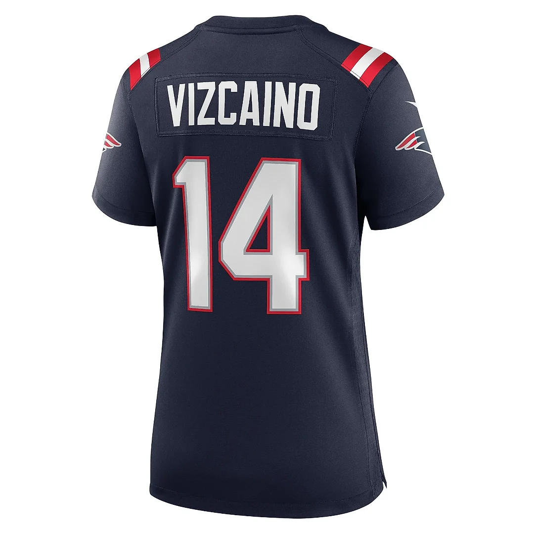 Zennovawear Women's New England Patriots Tristan Vizcaino Navy Home Game Player Jersey