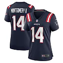 Zennovawear Women's New England Patriots Ty Montgomery Navy Game Jersey