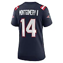 Zennovawear Women's New England Patriots Ty Montgomery Navy Game Jersey