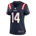 Zennovawear Women's New England Patriots Ty Montgomery Navy Game Jersey
