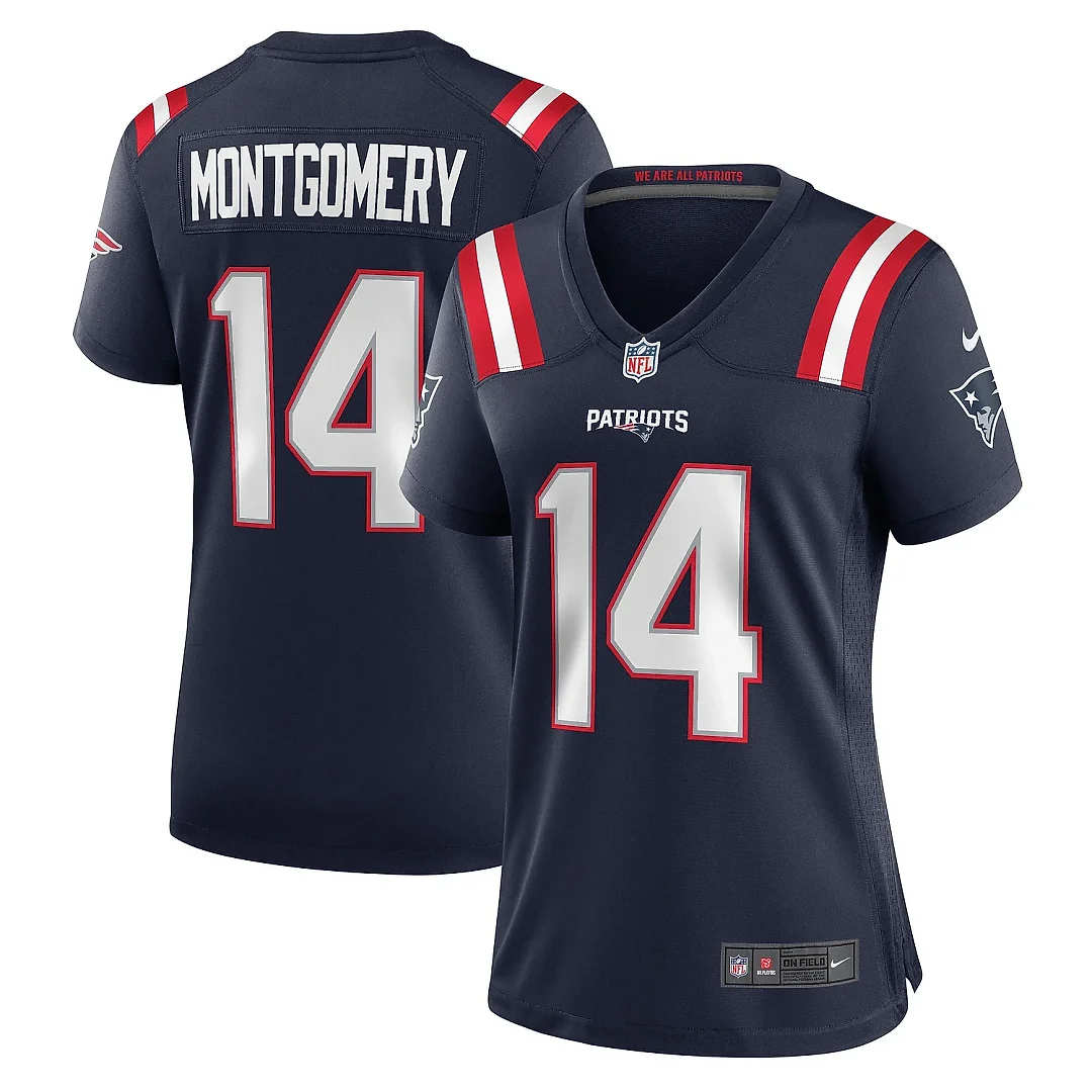 Zennovawear Women's New England Patriots Ty Montgomery Navy Player Game Jersey