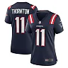 Zennovawear Women's New England Patriots Tyquan Thornton Navy Game Player Jersey