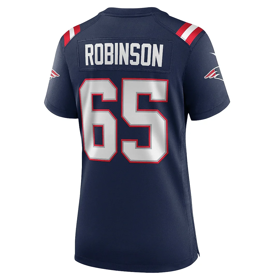 Zennovawear Women's New England Patriots Tyrese Robinson Navy Game Jersey