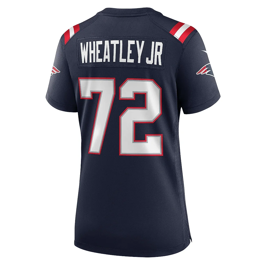 Zennovawear Women's New England Patriots Tyrone Wheatley Navy Team Game Jersey