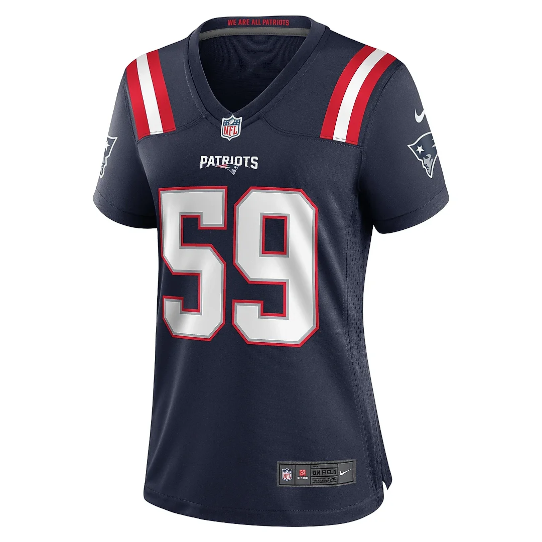 Zennovawear Women's New England Patriots Vederian Lowe Navy Team Game Jersey