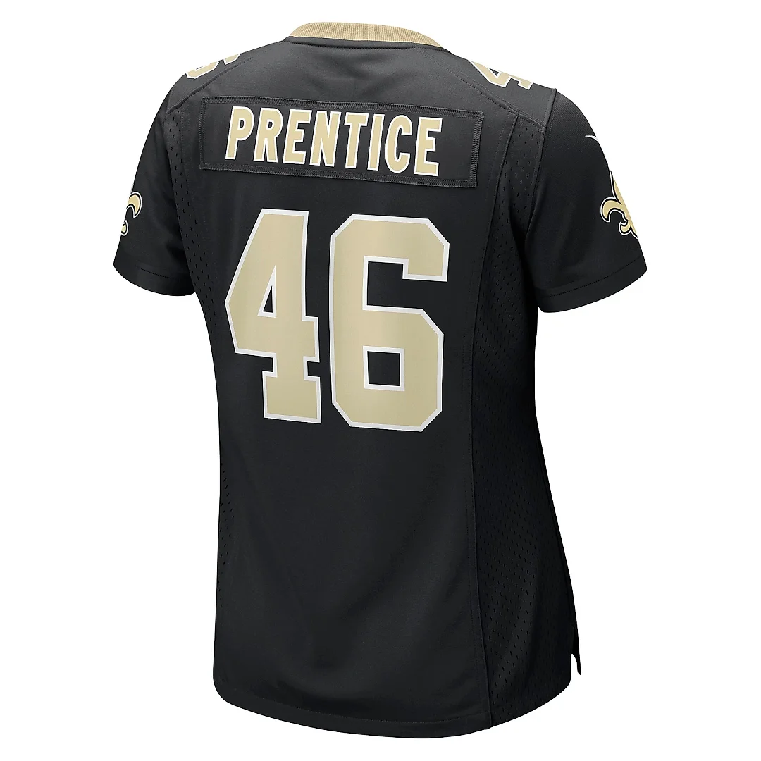 Zennovawear Women's New Orleans Saints Adam Prentice Black Game Player Jersey