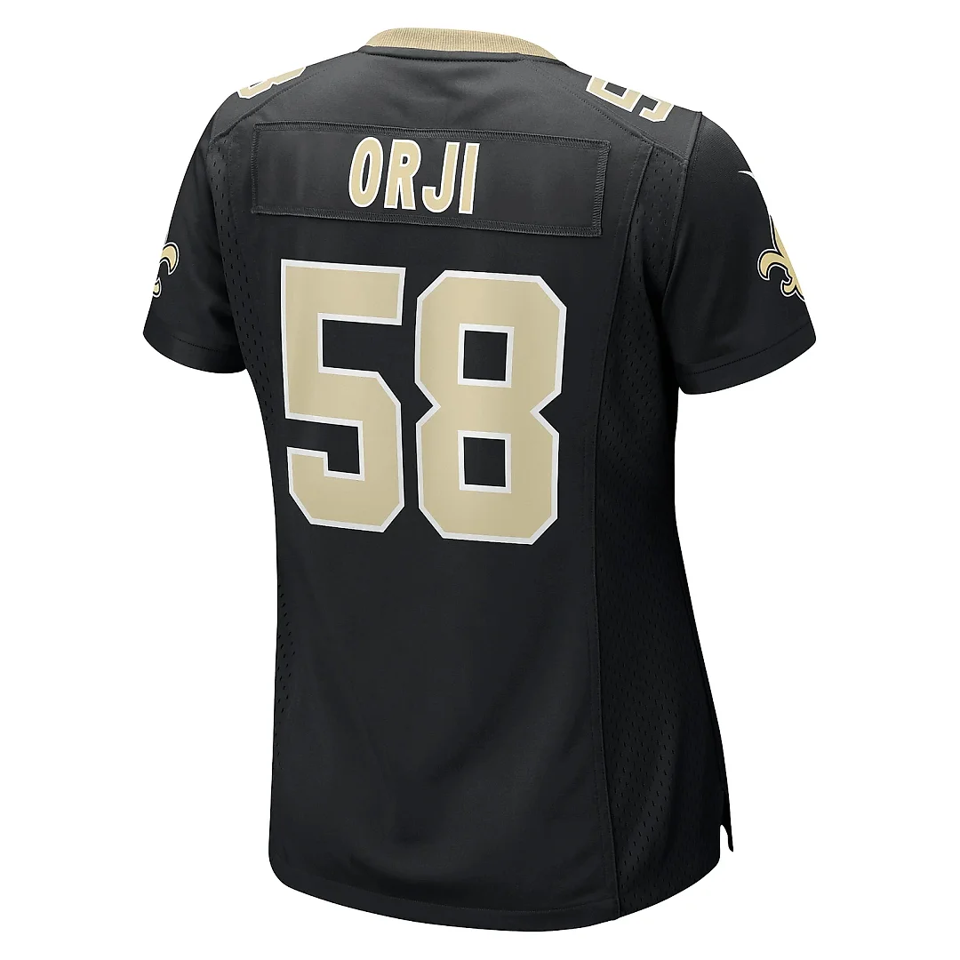 Zennovawear Women's New Orleans Saints Anfernee Orji Black Team Game Jersey