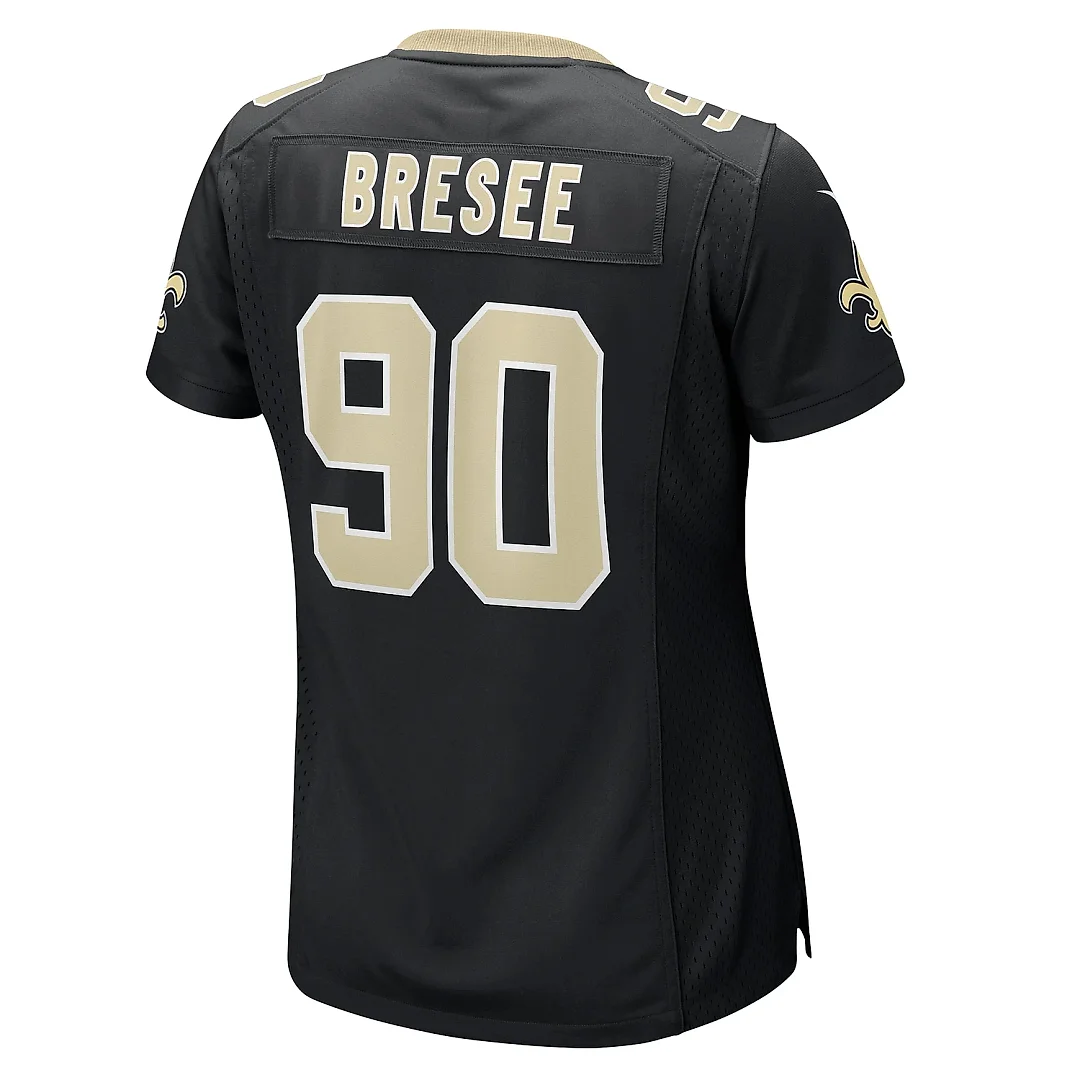 Zennovawear Women's New Orleans Saints Bryan Bresee Black Game Jersey