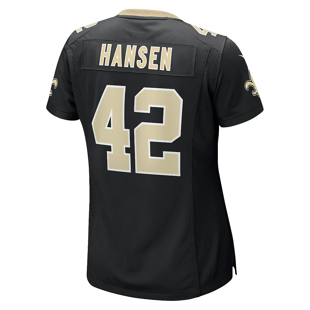 Zennovawear Women's New Orleans Saints Chase Hansen Black Game Jersey