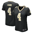 Zennovawear Women's New Orleans Saints Derek Carr Black Game Jersey