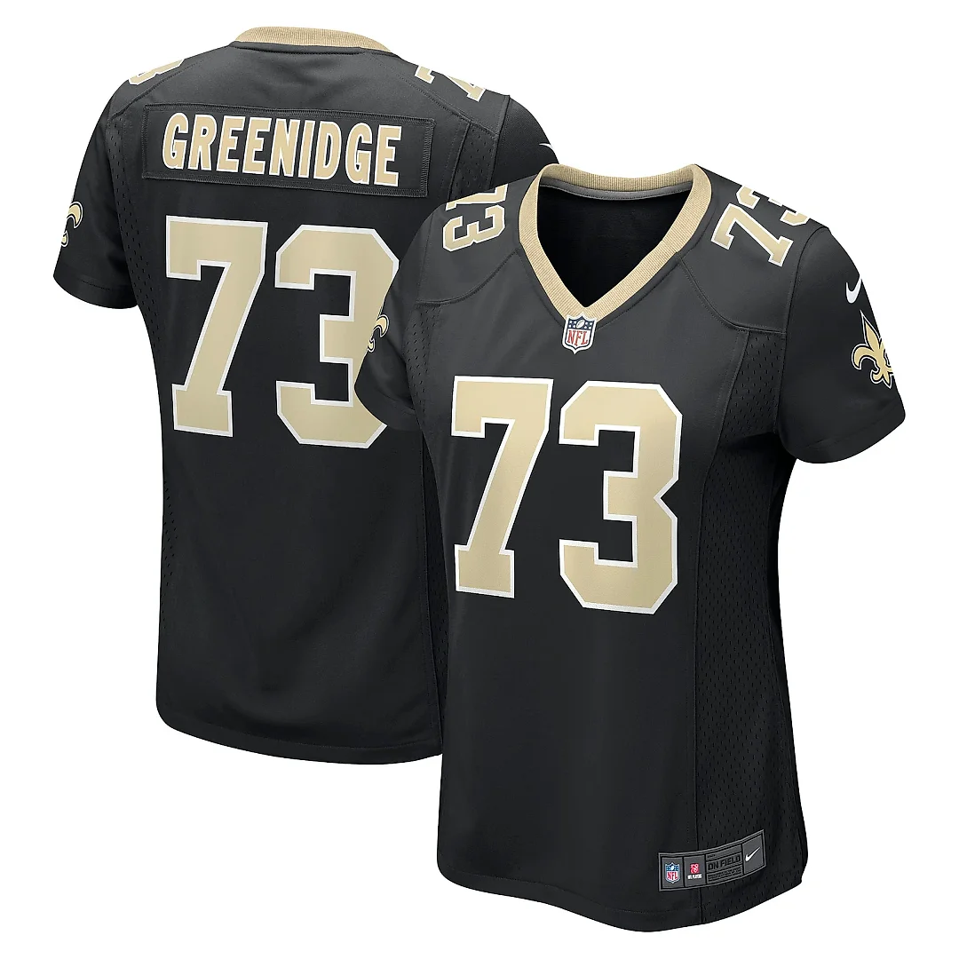 Zennovawear Women's New Orleans Saints Ethan Greenidge Black Game Jersey