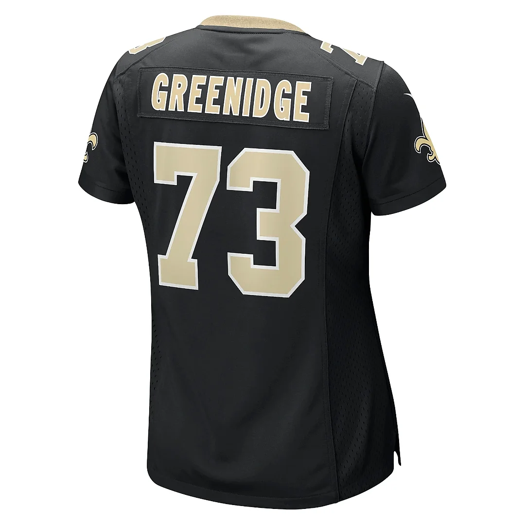 Zennovawear Women's New Orleans Saints Ethan Greenidge Black Game Jersey