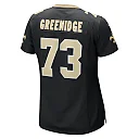 Zennovawear Women's New Orleans Saints Ethan Greenidge Black Game Jersey