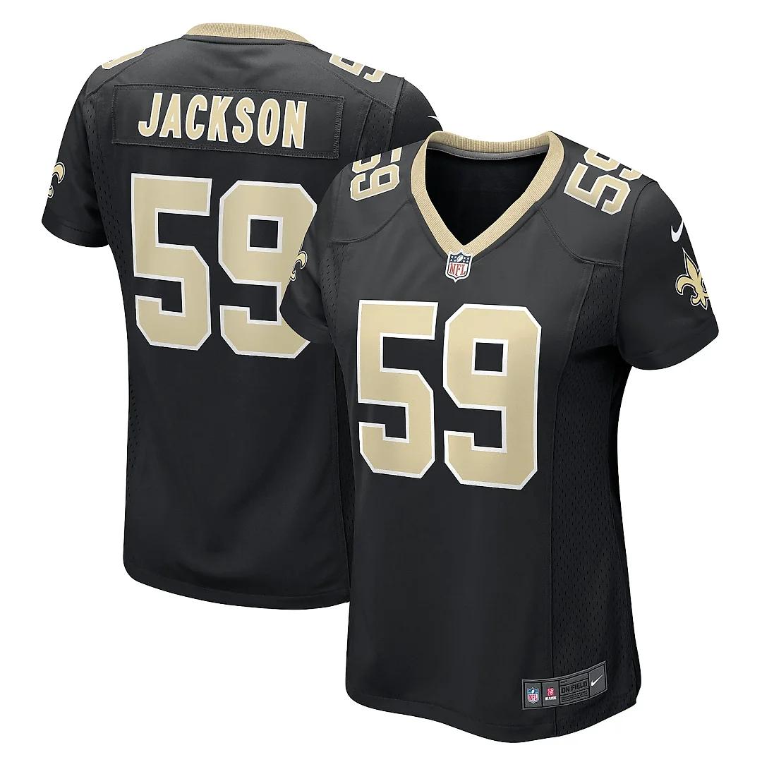 Zennovawear Women's New Orleans Saints Jackson Black Game Player Jersey