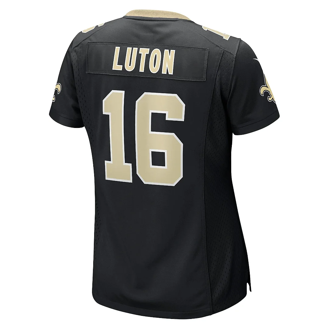 Zennovawear Women's New Orleans Saints Jake Luton Black Game Player Jersey