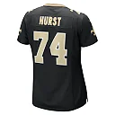 Zennovawear Women's New Orleans Saints James Hurst Black Game Jersey