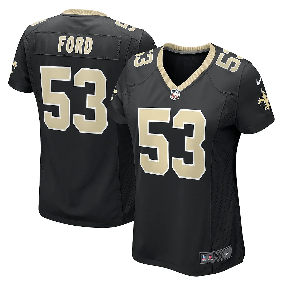 Zennovawear Women's New Orleans Saints Jaylan Ford Black Game Jersey