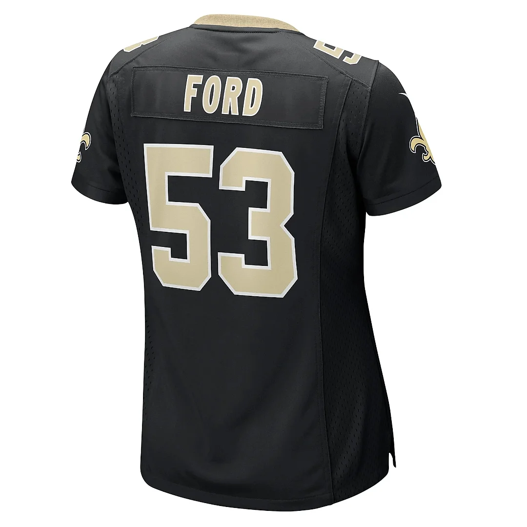 Zennovawear Women's New Orleans Saints Jaylan Ford Black Game Jersey