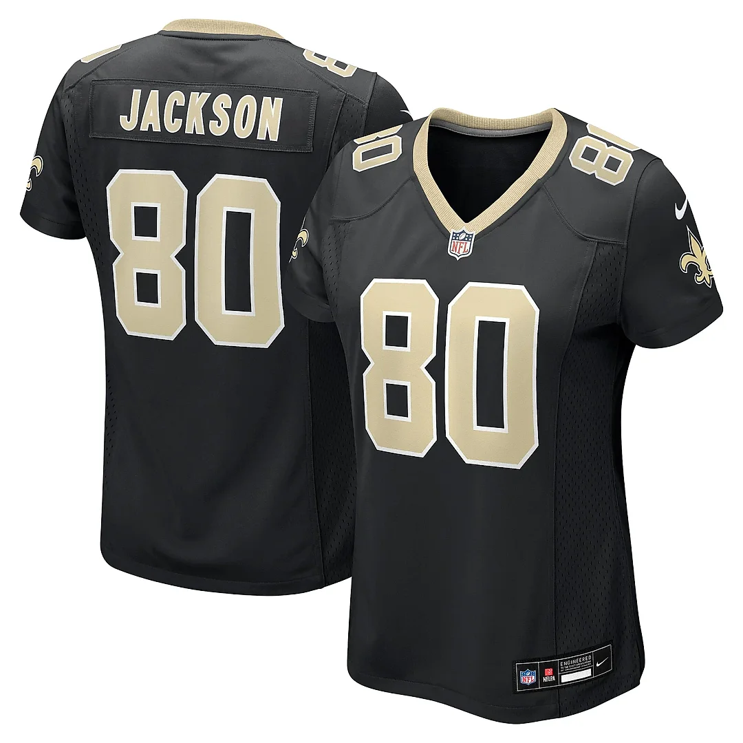 Zennovawear Women's New Orleans Saints Jermaine Jackson Black Game Jersey
