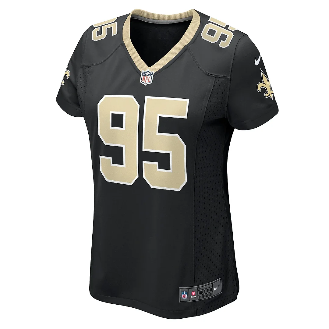 Zennovawear Women's New Orleans Saints John Ridgeway III Black Game Jersey