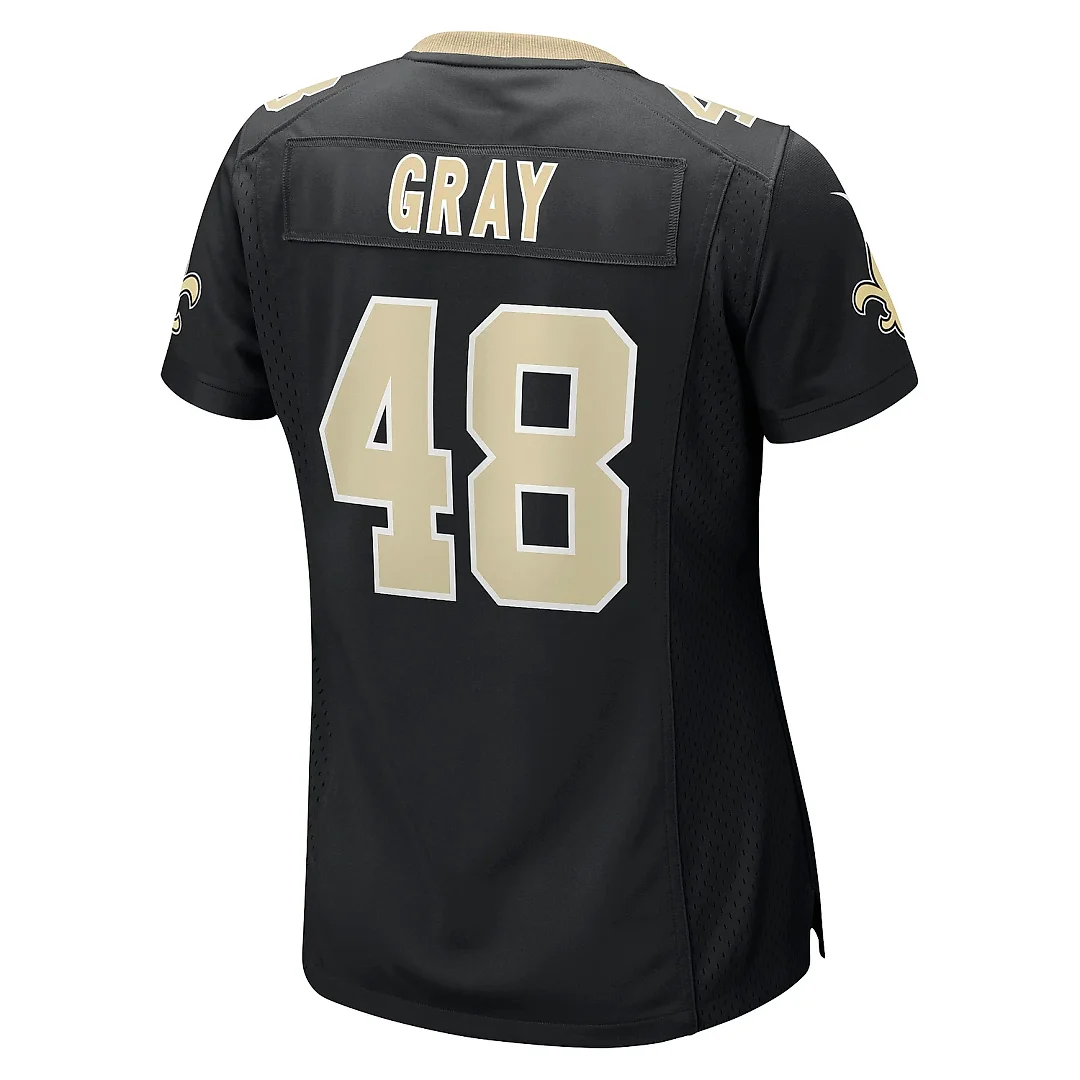 Zennovawear Women's New Orleans Saints J.T. Gray Black Game Jersey