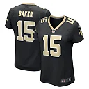 Zennovawear Women's New Orleans Saints Kawaan Baker Black Game Player Jersey