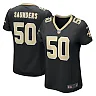 Zennovawear Women's New Orleans Saints Khalen Saunders Black Game Jersey