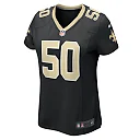 Zennovawear Women's New Orleans Saints Khalen Saunders Black Game Jersey