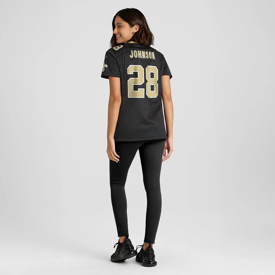 Zennovawear Women's New Orleans Saints Lonnie Johnson Black Game Player Jersey