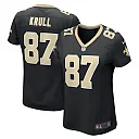 Zennovawear Women's New Orleans Saints Lucas Krull Black Game Player Jersey