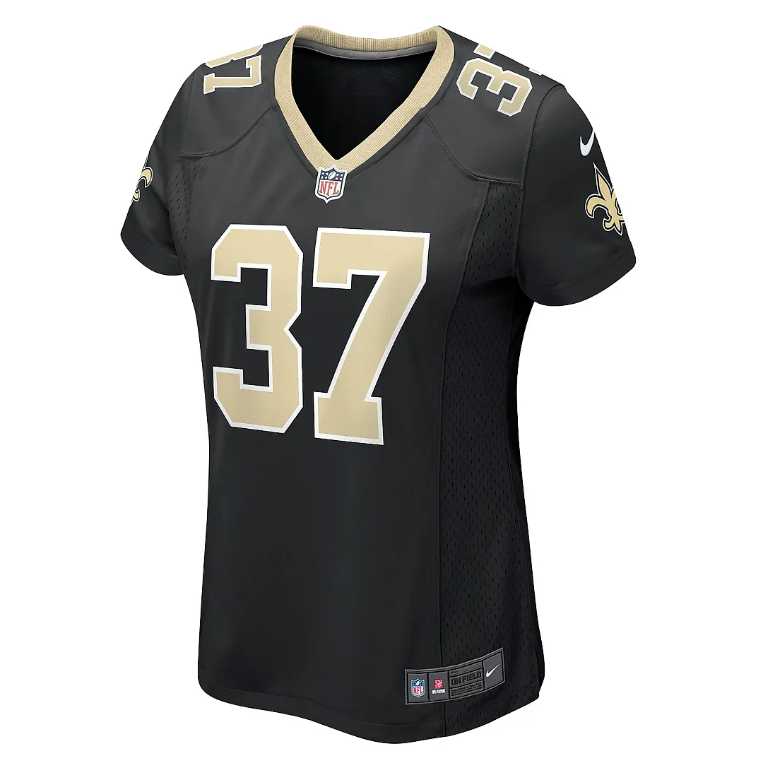 Zennovawear Women's New Orleans Saints Mims Black Team Game Jersey
