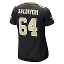 Zennovawear Women's New Orleans Saints Nick Saldiveri Black Team Game Jersey