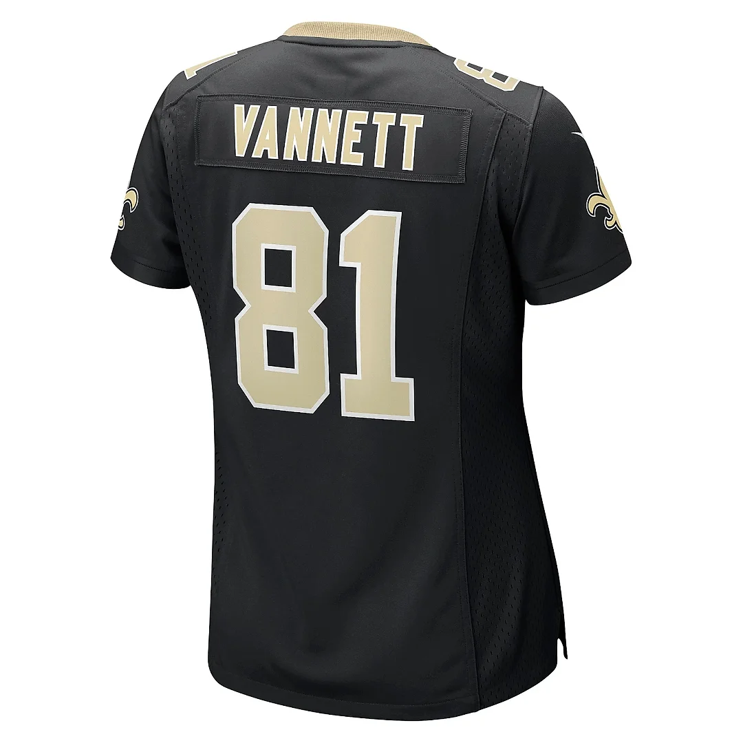 Zennovawear Women's New Orleans Saints Nick Vannett Black Game Jersey