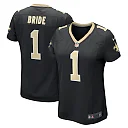 Zennovawear Women's New Orleans Saints Number 1 Bride Black Game Jersey
