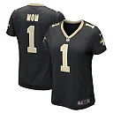 Zennovawear Women's New Orleans Saints Number 1 Mom Black Game Jersey