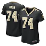 Zennovawear Women's New Orleans Saints Olisaemeka Udoh Black Game Jersey