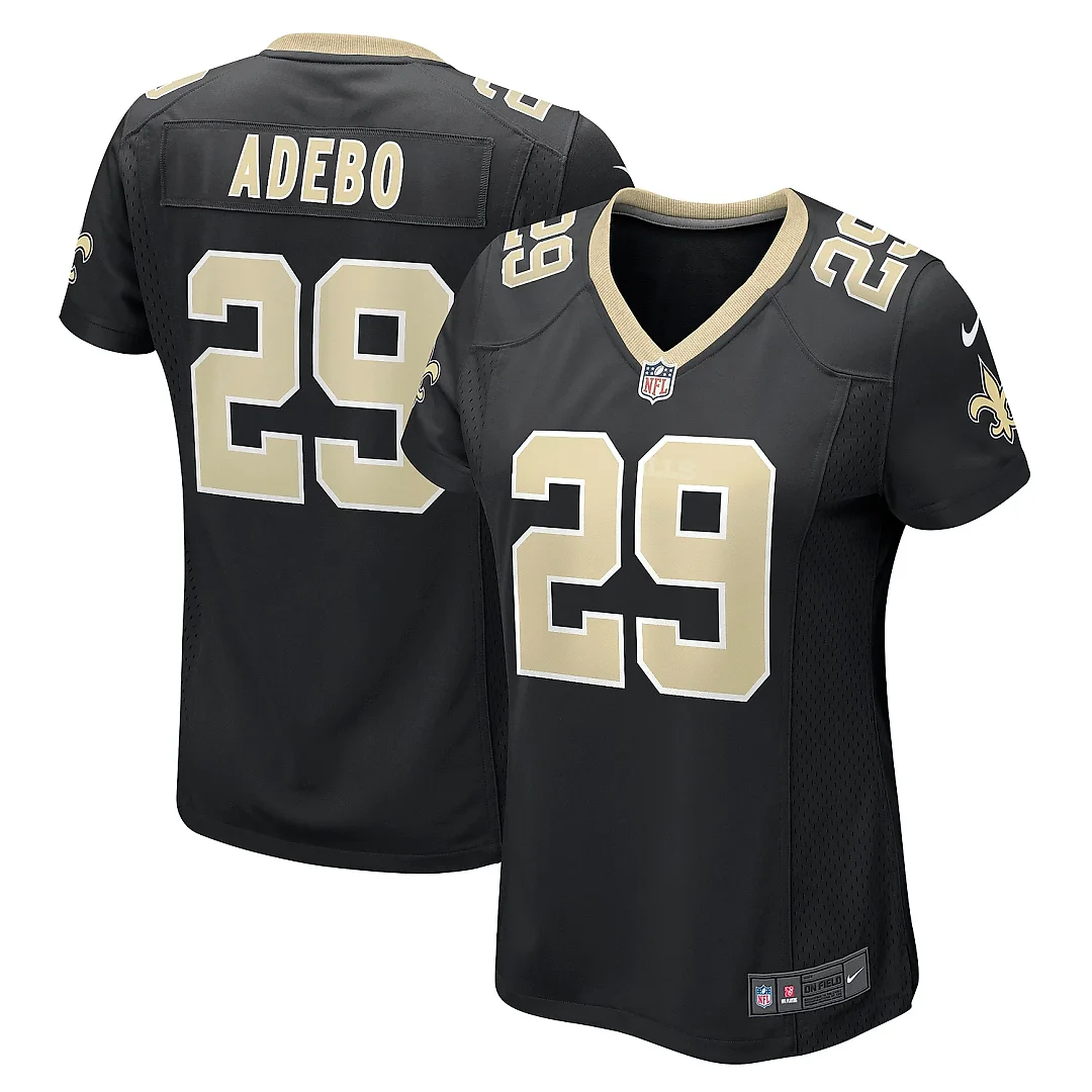 Zennovawear Women's New Orleans Saints Paulson Adebo Black Game Jersey