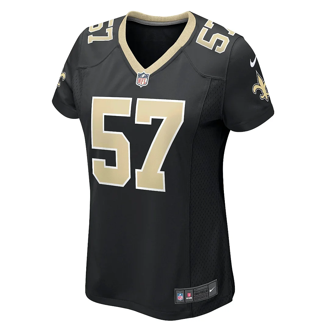 Zennovawear Women's New Orleans Saints Rickey Jackson Black Retired Player Jersey