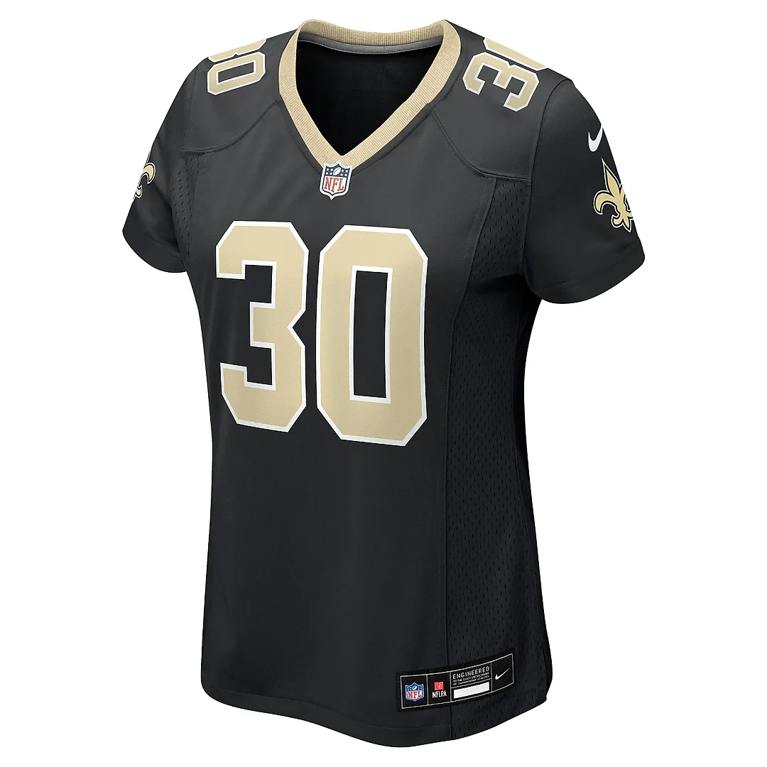 Zennovawear Women's New Orleans Saints Roderic Teamer Black Game Jersey