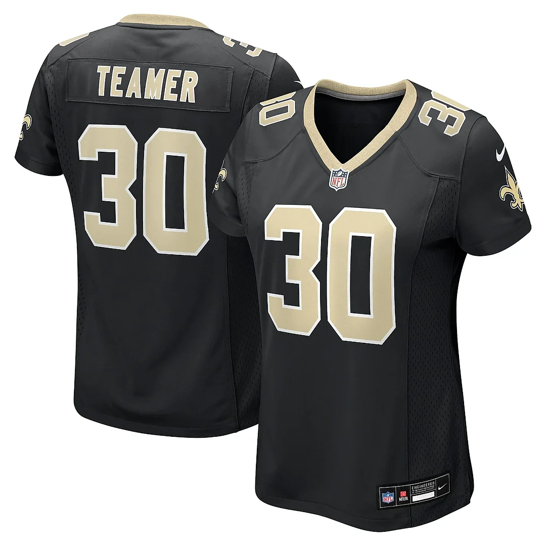 Zennovawear Women's New Orleans Saints Roderic Teamer Black Game Jersey