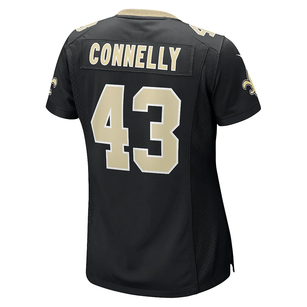 Zennovawear Women's New Orleans Saints Ryan Connelly Black Team Game Jersey