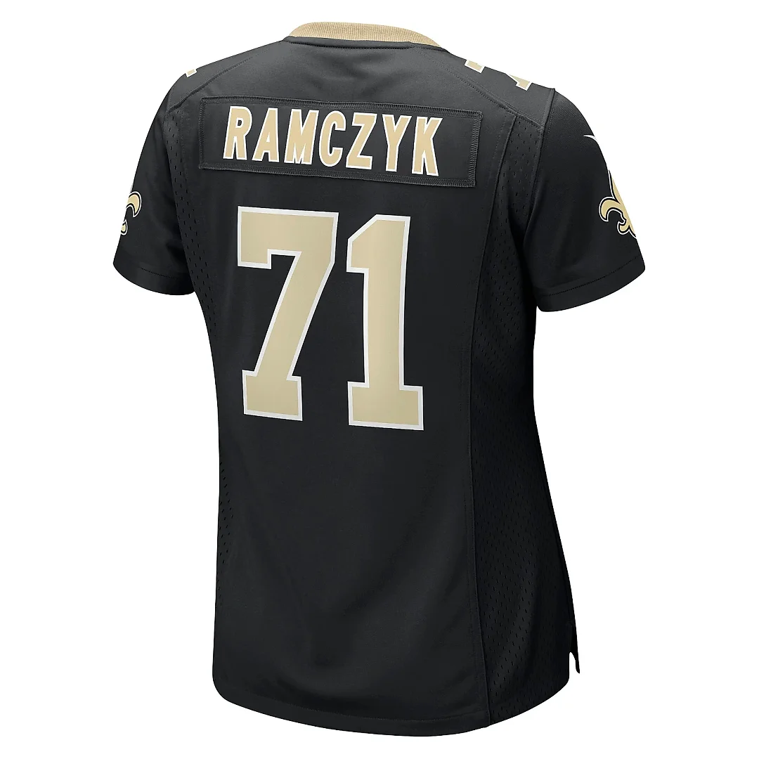 Zennovawear Women's New Orleans Saints Ryan Ramczyk Black Game Jersey